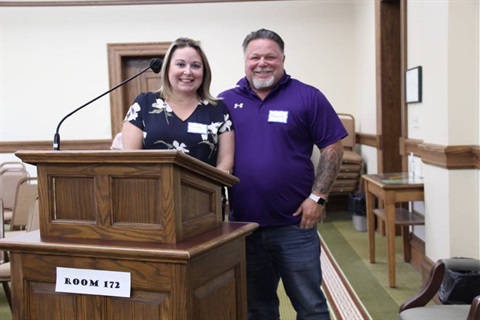 Brandy Vali, Chair and Marvin Colman, Past Chair