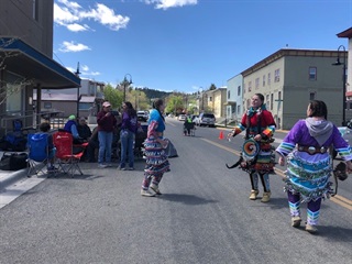 Native Tribal Youth Dancers with drumming MH Awareness Block Party 5.18.24.jpg